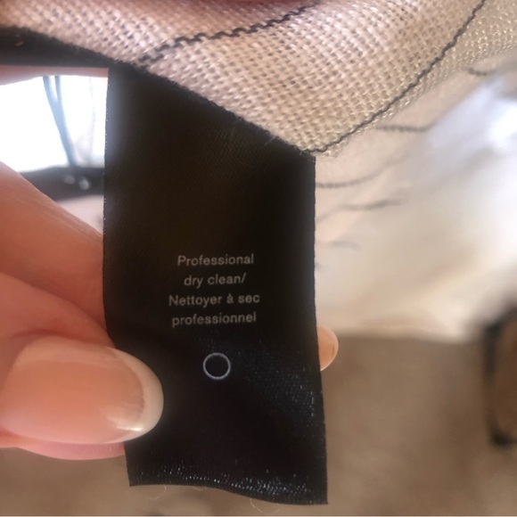 NWT Rag & Bone Pinstripe linen blend poncho Hampden style black stripe one size - Picture 8 of 9